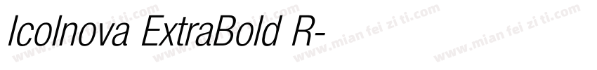 Icolnova ExtraBold R字体转换